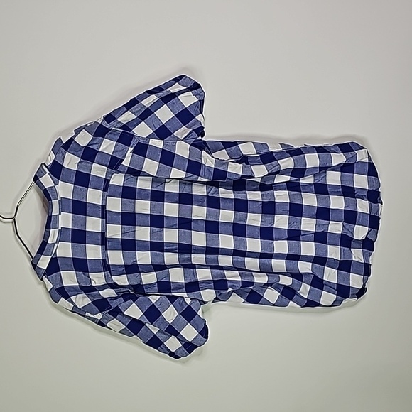 JACK & Jones XXL blue and white plaid button down short sleeve shirt - Picture 4 of 7
